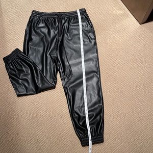 A new day faux leather joggers